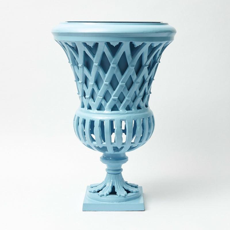 Adelaide Blue Lattice Urn Home Decor