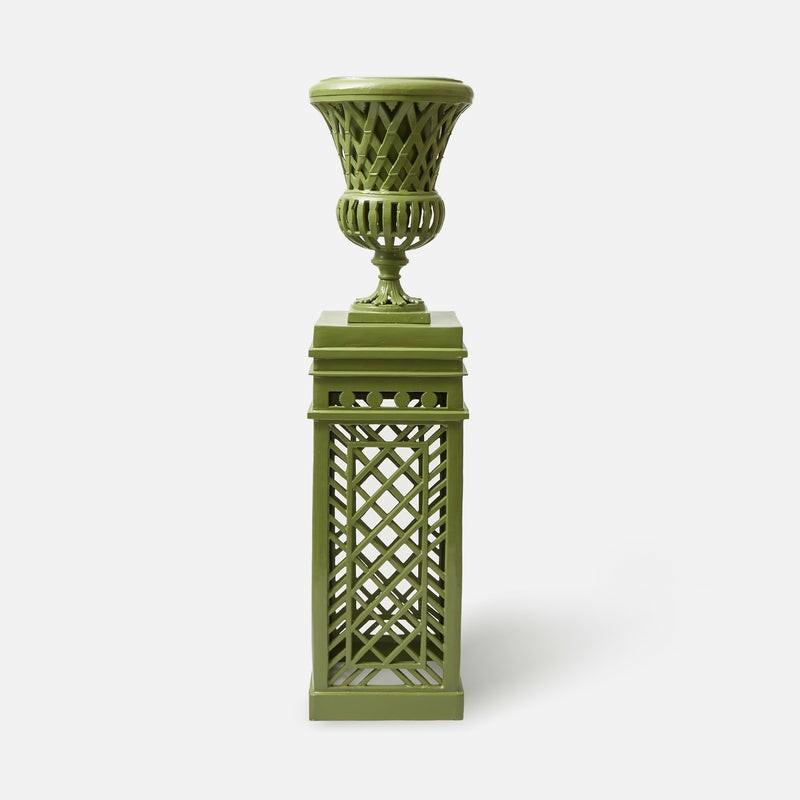 Adelaide Green Lattice Urn & Pedestal Furniture