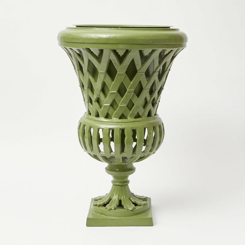 Adelaide Green Lattice Urn Home Decor