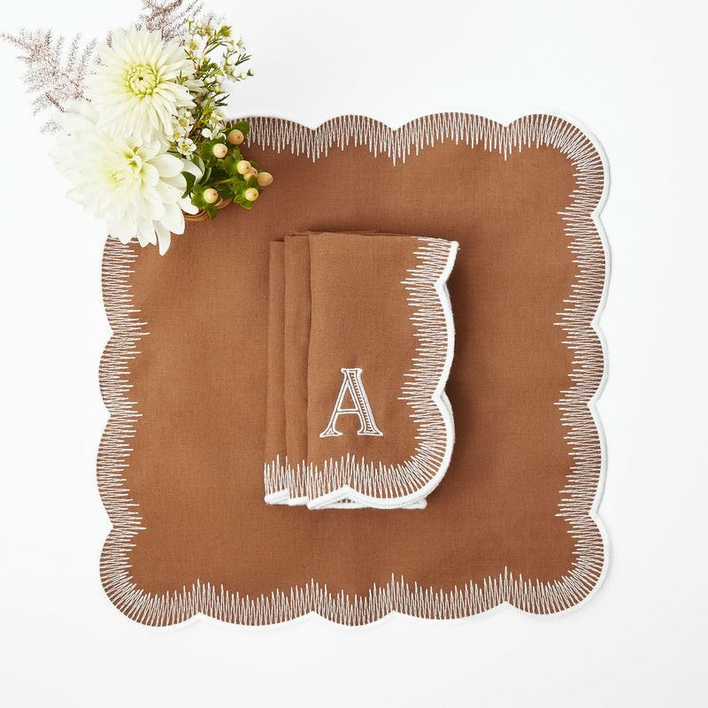 Alathea Caramel Linen Napkins (Set Of 4) Napkins