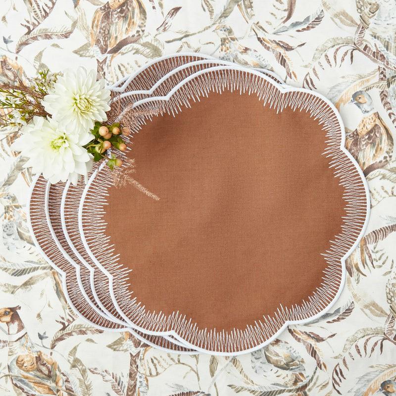 Alathea Caramel Linen Placemats (Set Of 4) Placemats