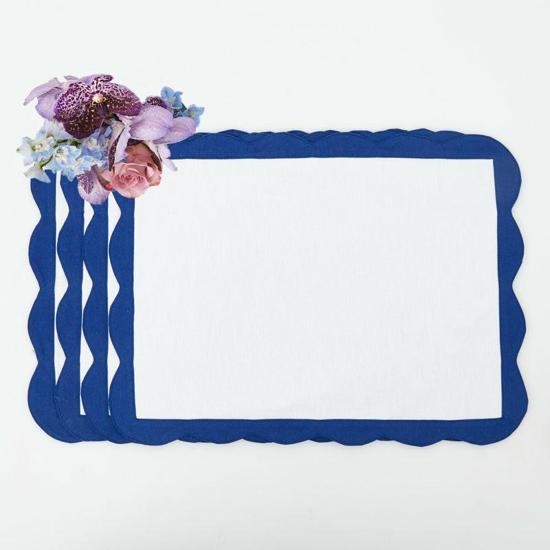 Alex White & Navy Appliqué Placemats (Set Of 4) Placemats