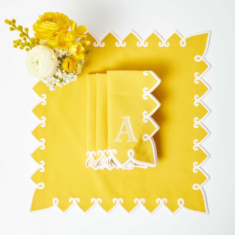 Angelina Yellow Napkins (Set Of 4) Napkins