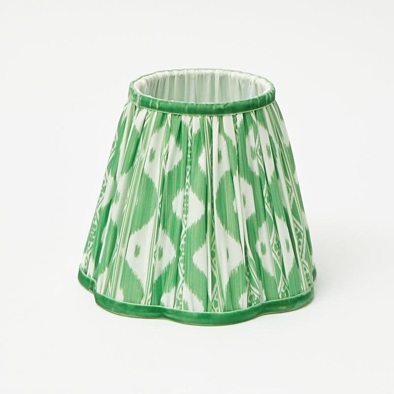 Apple Green Ikat Scalloped Lampshade (18Cm) Home Decor