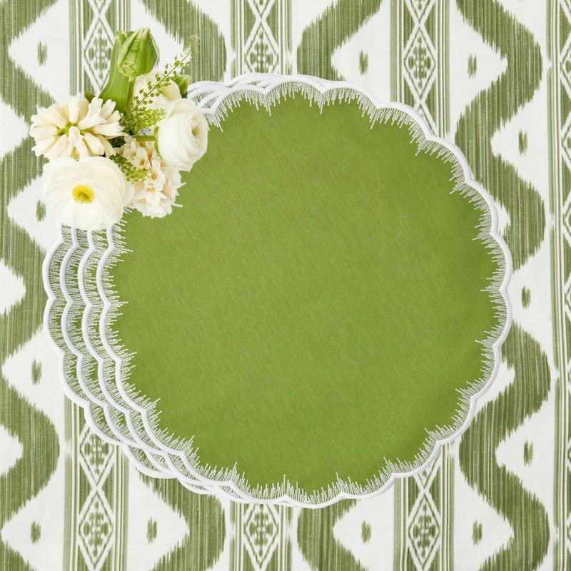 Apple Green Isabella Round Placemats (Set Of 4) Placemats