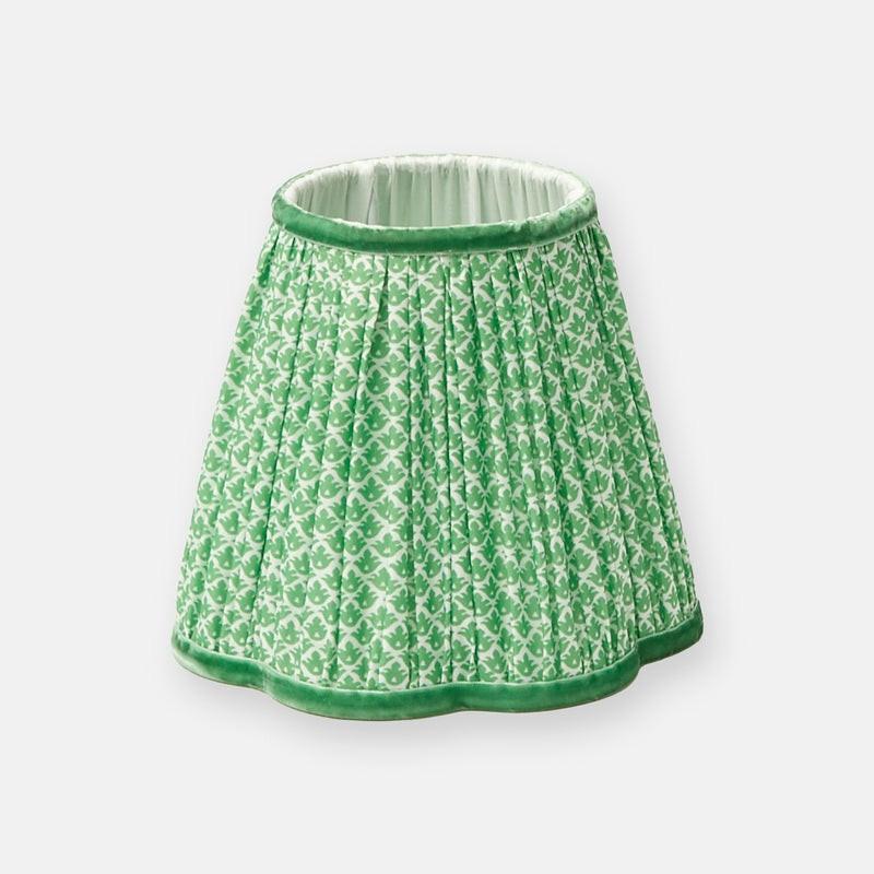 Apple Green Lotus Flower Scalloped Lampshade (18Cm) Lampshades