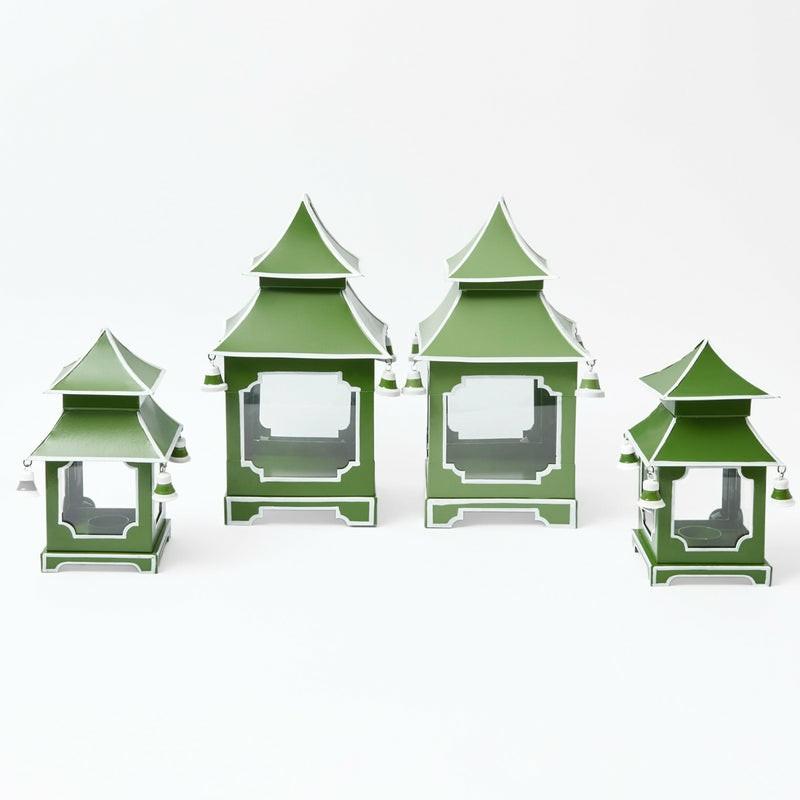 Apple Green Pagoda Lantern Set Autumn Decorations