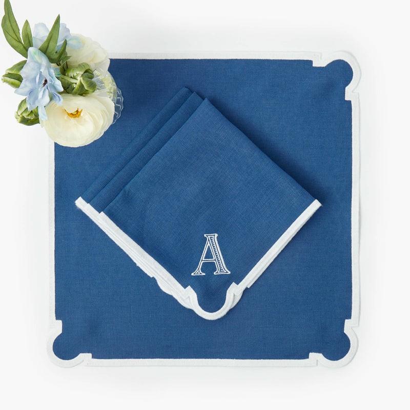 Azure Blue Linen Napkins (Set Of 4) Napkins