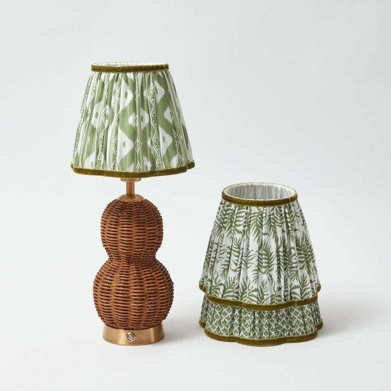 Bardot Rechargeable Lamp With Olive Lampshade Lighting