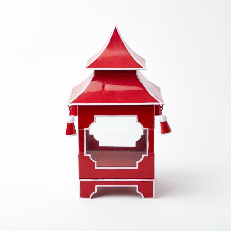 Berry Red Pagoda Lantern Home Decor