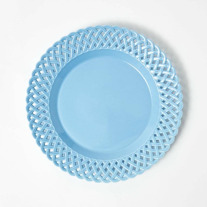 Blue Basketweave Dinner Plate Crockery