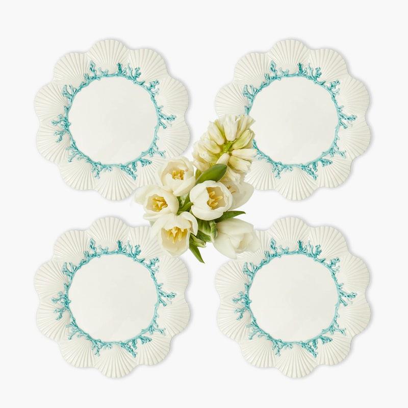 Blue Coral Starter Plates (Set Of 4) Crockery