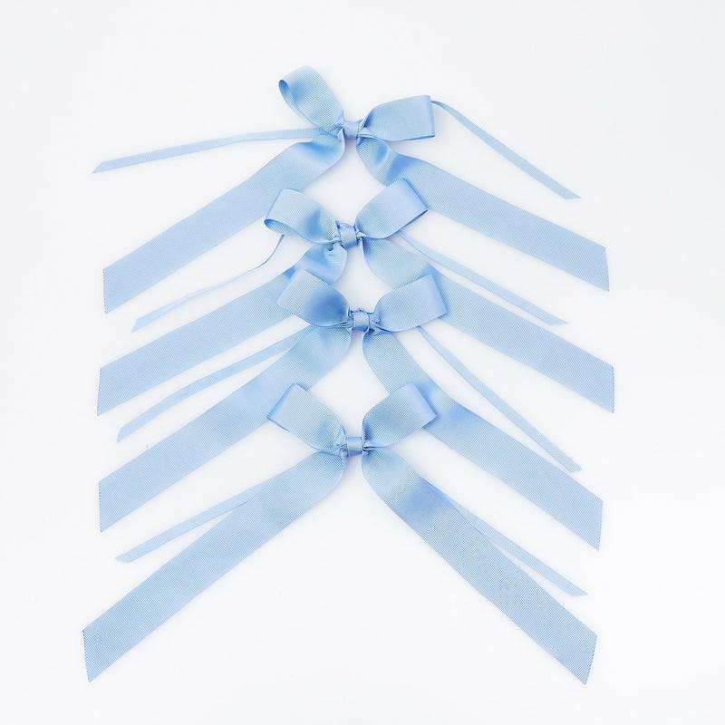 Blue Grosgrain Bow – 20Cm (Set Of 4) Napkin Rings & Bows