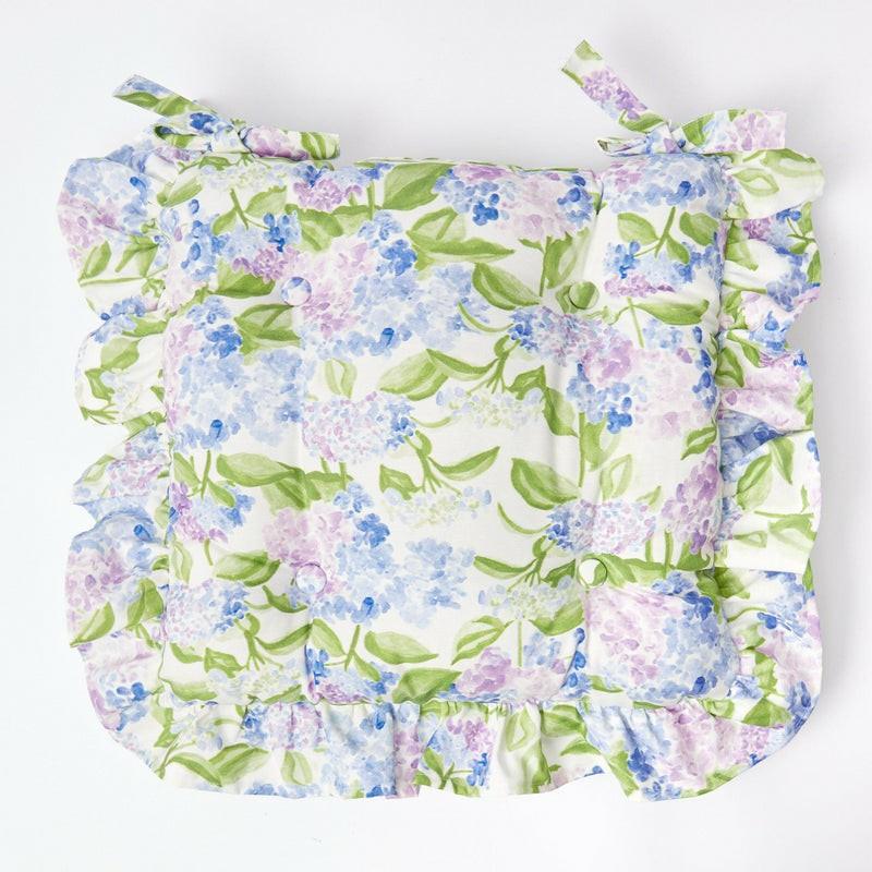 Blue Hydrangea Seat Pad Cushion Cushions