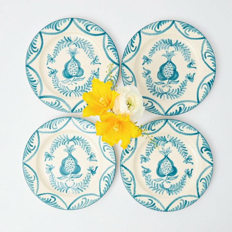 Blue Melograno Starter Plates (Set Of 4) Crockery