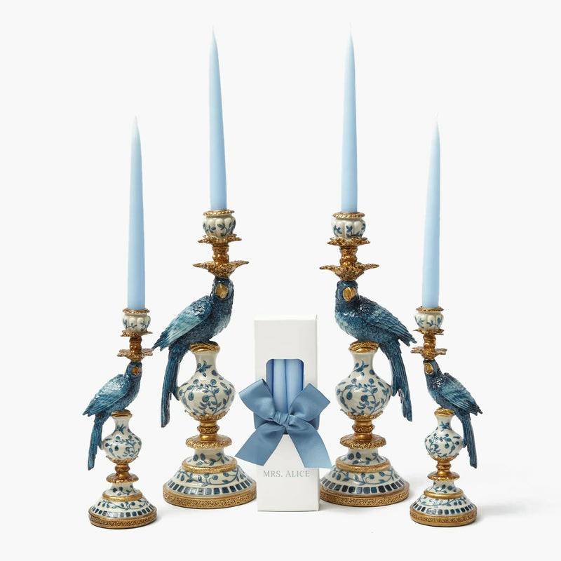 Blue Parrot Candle Holder Set Candlescapes