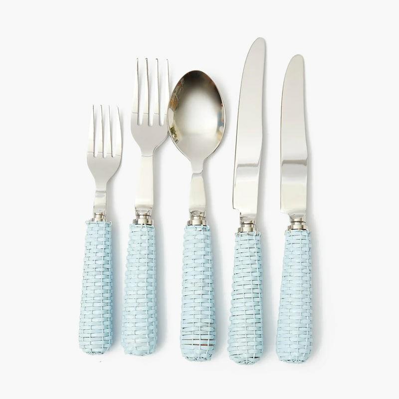 Blue Rattan Cutlery (5 Piece) Cutlery