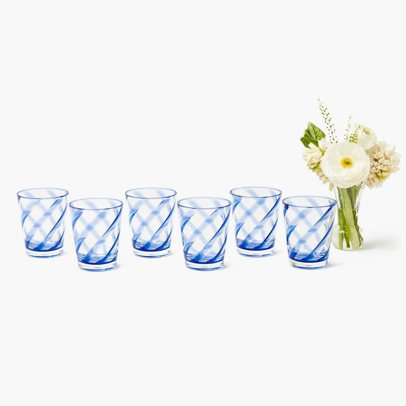 Blue Swirl Outdoor Glasses (Set Of 6) Glassware