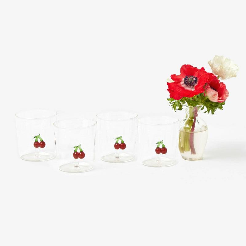 Cherry Glasses (Set Of 4) Glasses