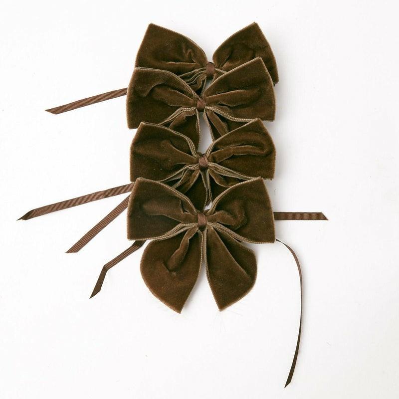 Chocolate Brown Napkin Bows (Set Of 4) Napkin Rings & Bows