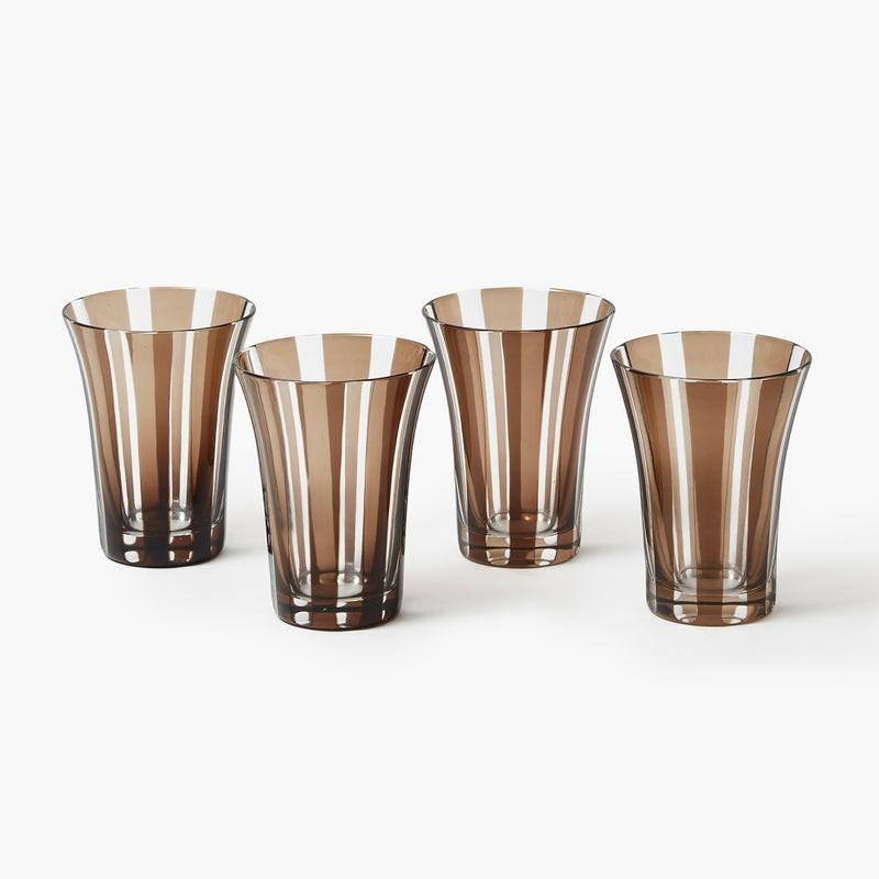 Chocolate Positano Glasses (Set Of 4) Glasses