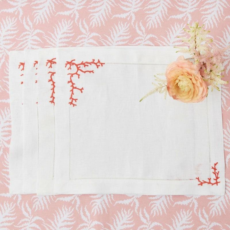 Coral Linen Placemats (Set Of 4) Placemats