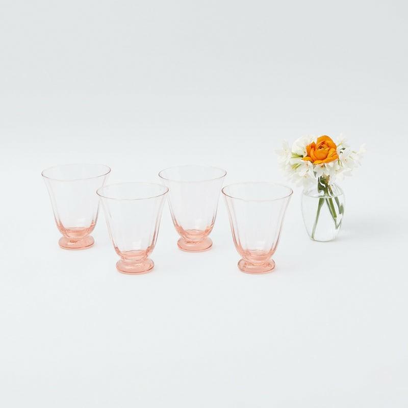 Coral Tulip Water Glass (Set Of 4) Glasses