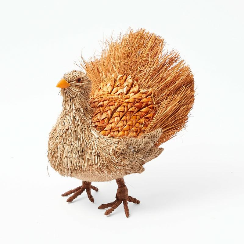 Decorative Raffia Turkey Autumn Decorations