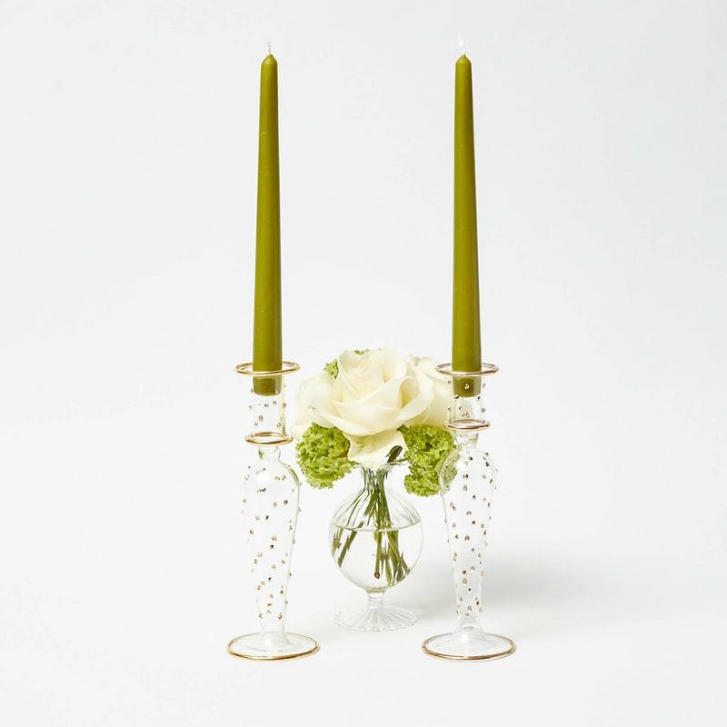 Dotty Gold Candle Holder (Pair) Candle Holders