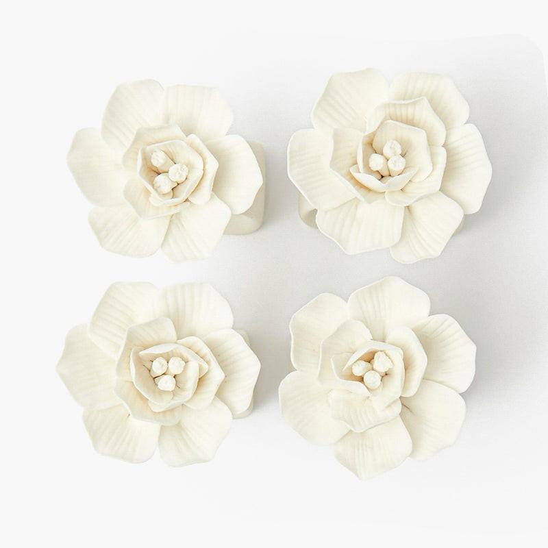 Fiore Porcelain Napkin Rings (Set Of 4) Napkin Rings & Bows