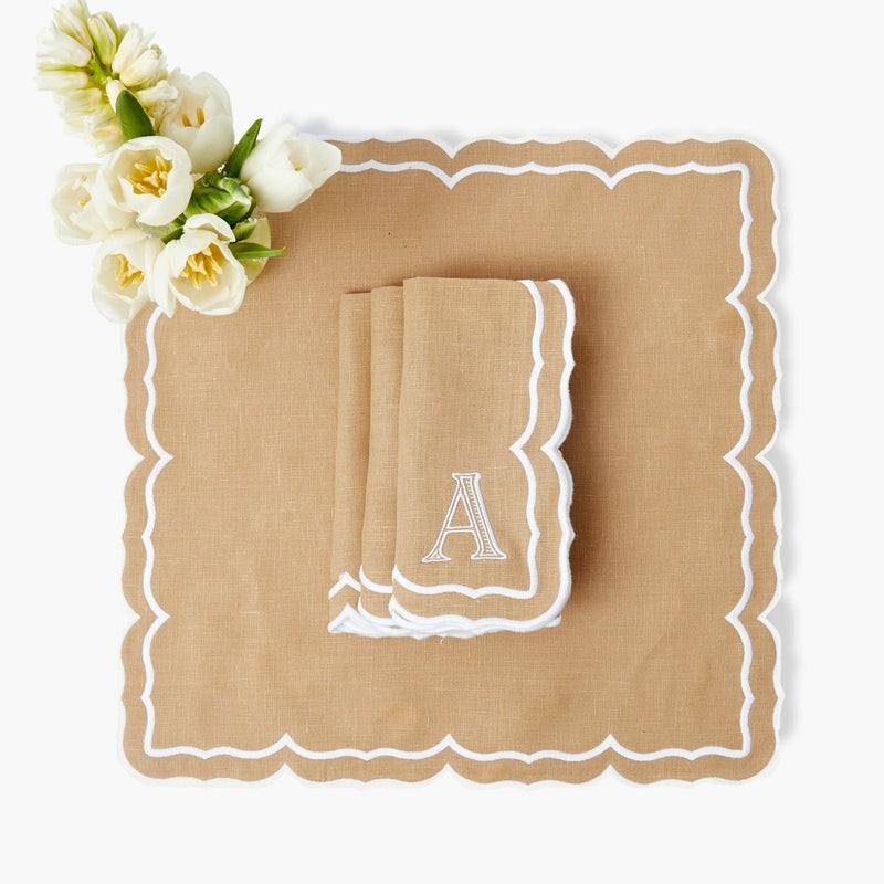 Fleur Sand Napkins (Set Of 4) Summer Table Linen