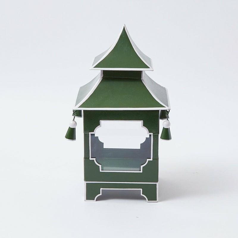 Forest Green Pagoda Lantern Home Decor