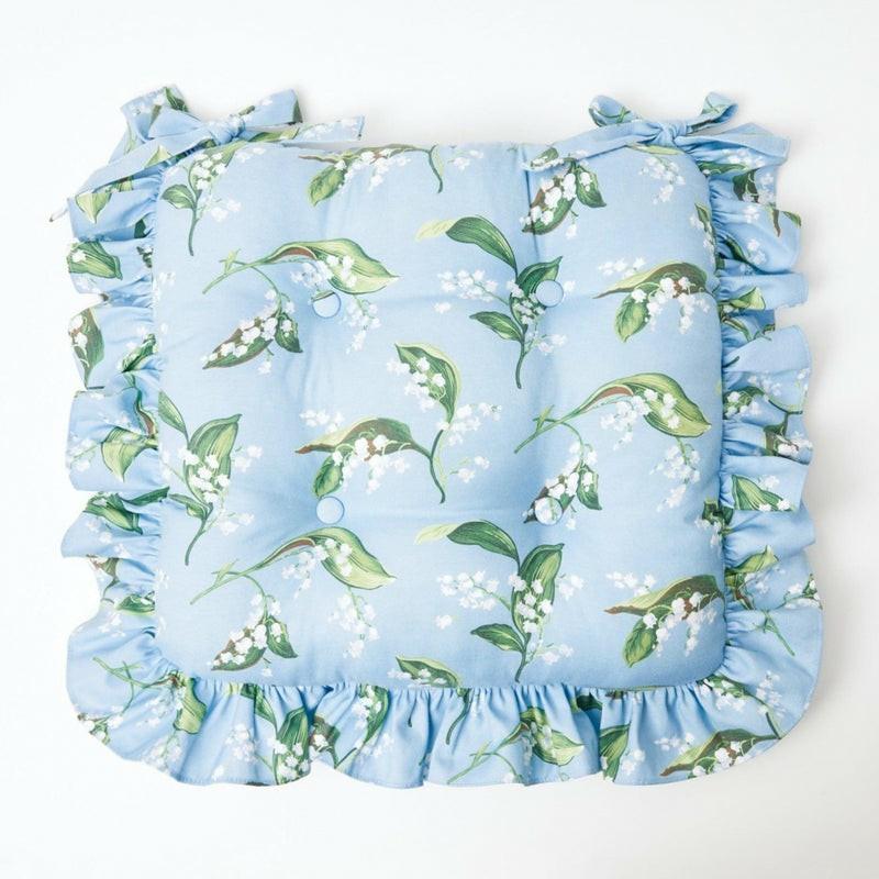 Frilled Lily Of The Valley Seat Pad Cushion Cushions