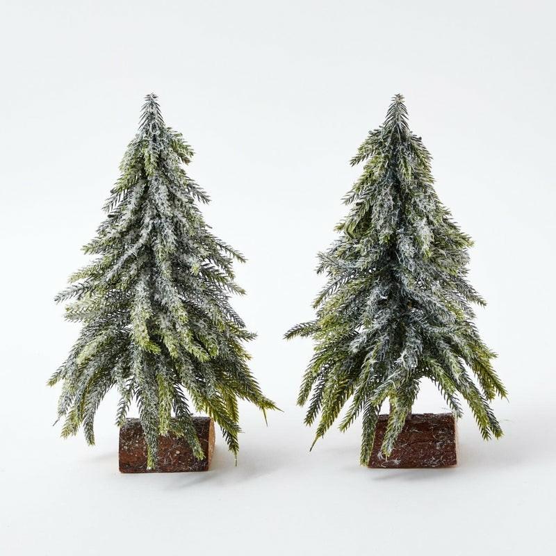 Frosted Fir Trees (Pair) Christmas Decorations