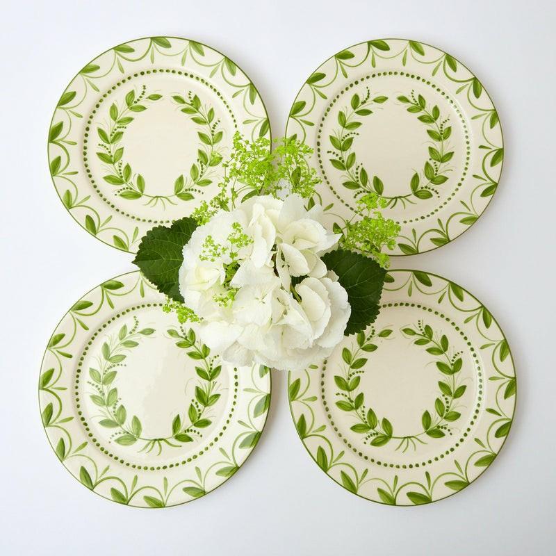 Green Garland Dinner Plates (Set Of 4) Crockery