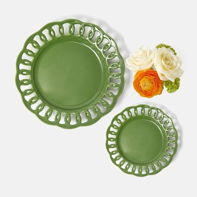 Green Lace Starter Plate Crockery