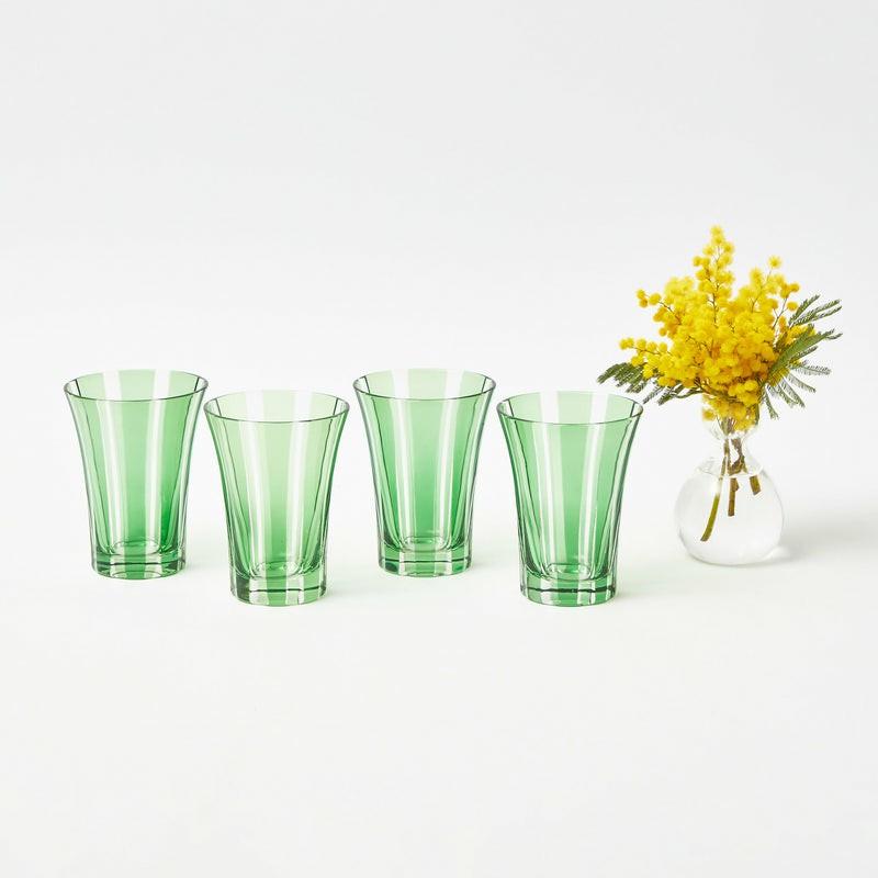 Green Positano Glasses (Set Of 4) Glasses