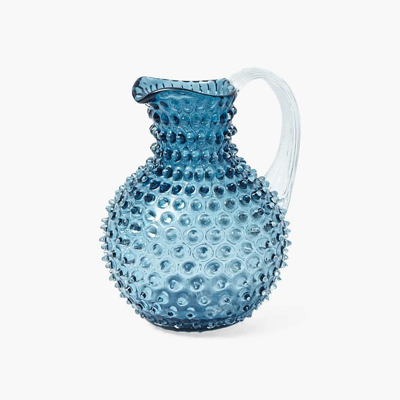 Hobnail Navy Jug Glassware