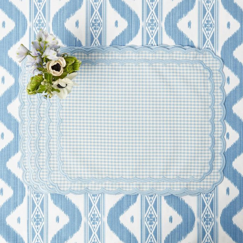 Isla Blue Gingham Placemats (Set Of 4) Placemats