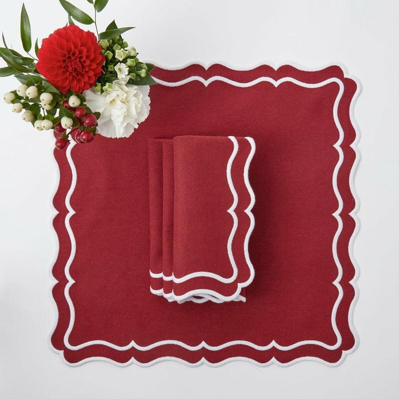 Katherine Berry Red Napkins (Set Of 4) Napkins