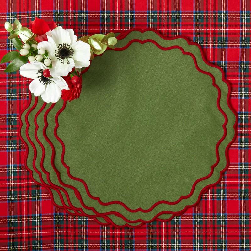 Katherine Green & Red Placemats (Set Of 4) Placemats