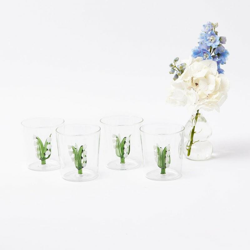 Lily Of The Valley Glasses (Set Of 4) Glasses