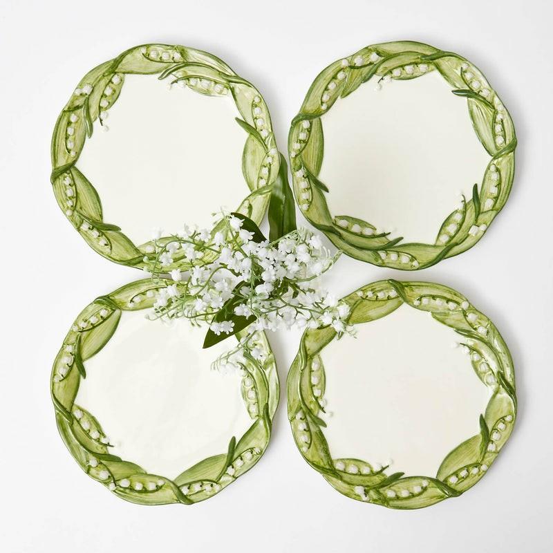 Lily Of The Valley Starter Plates (Set Of 4) Crockery