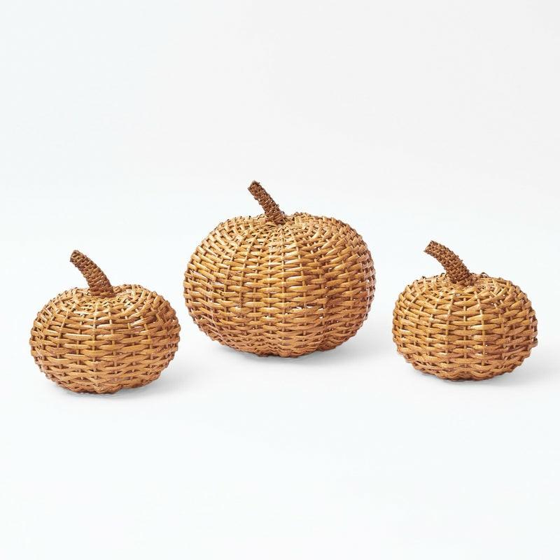 Natural Rattan Pumpkin Family Autumn Decorations