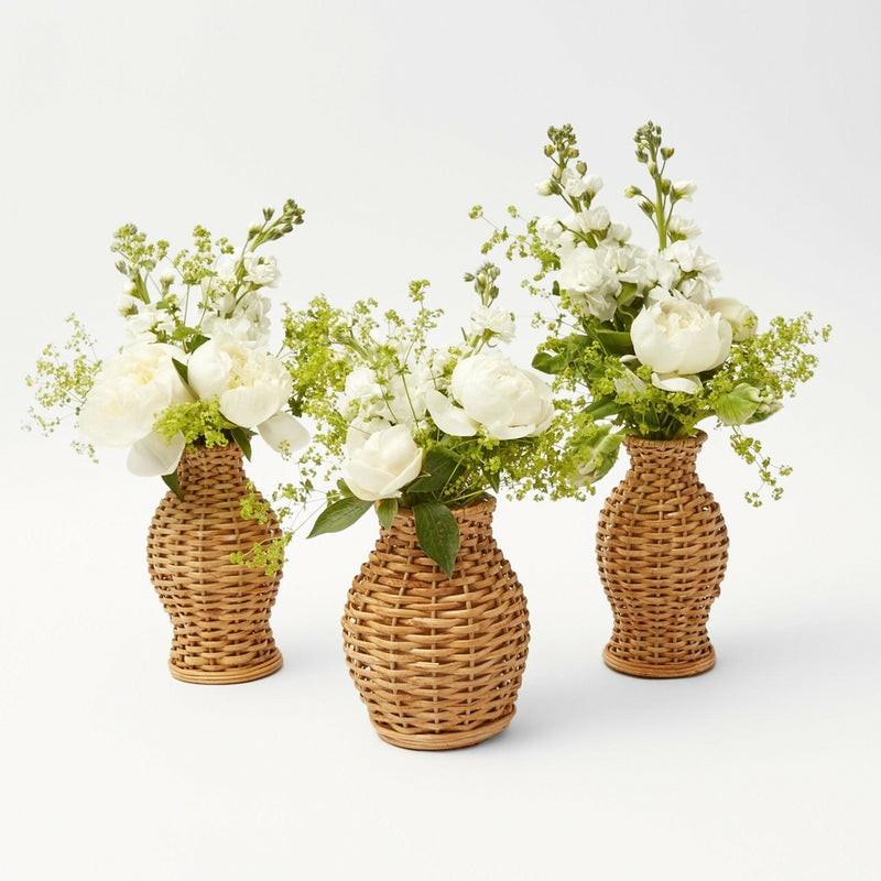 Natural Rattan Vase (Set Of 3) Glassware