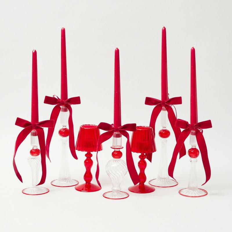 Paulette Red Candlescape Candle Holders