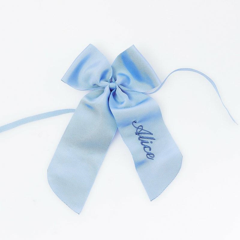 Personalisable Blue Grosgrain Bow Napkin Rings & Bows