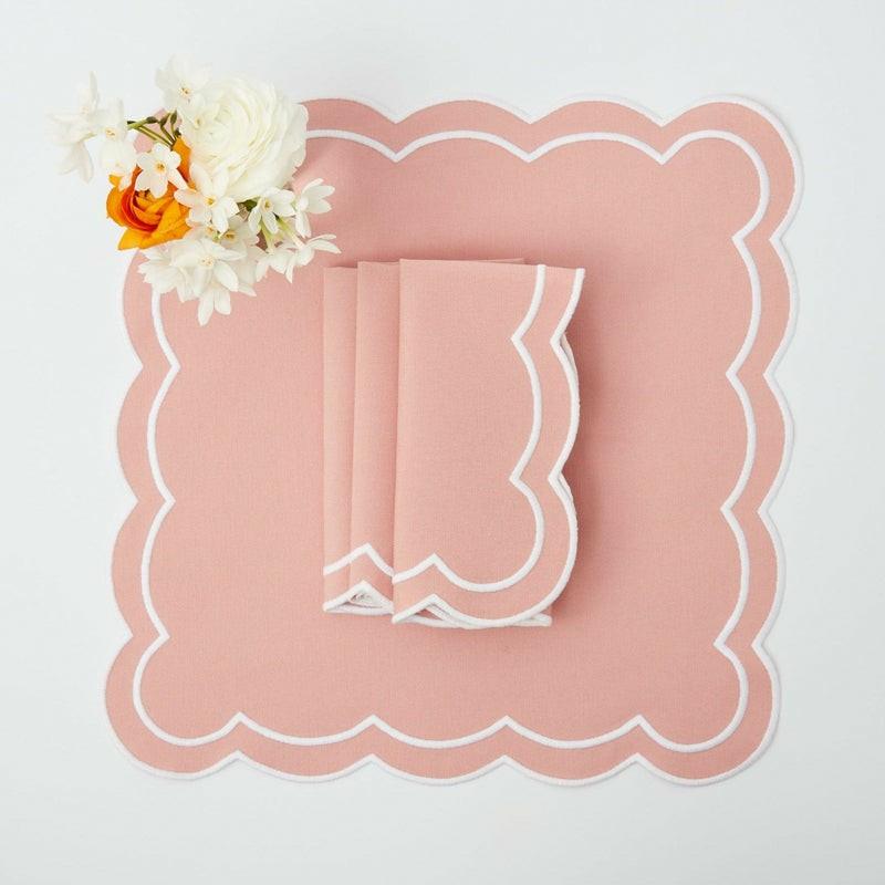 Pink Appliqué Napkins (Set Of 4) Napkins