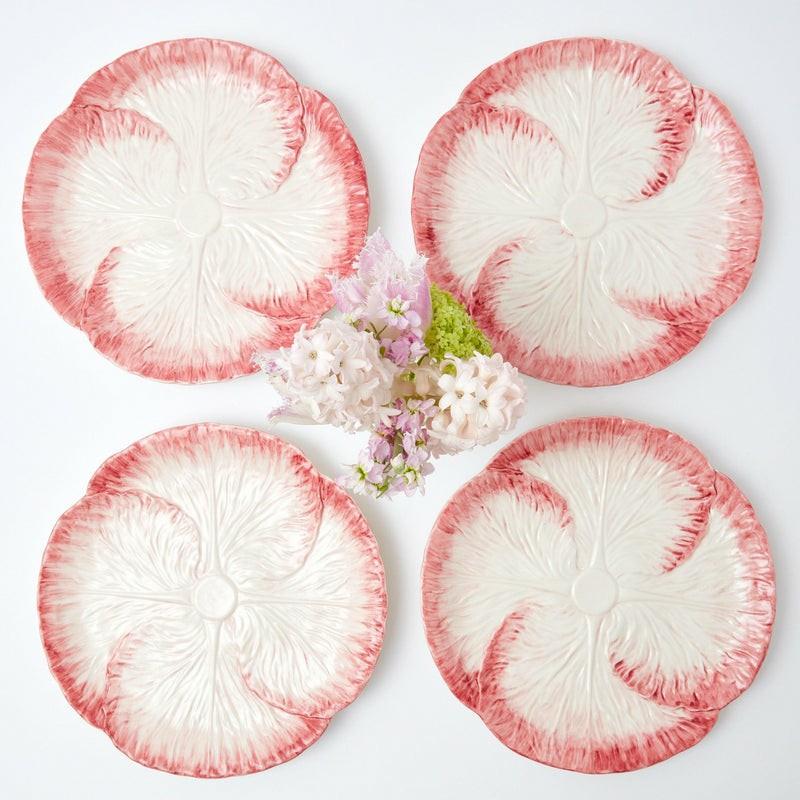 Pink Capri Lettuce Dinner Plate (Set Of 4) Crockery