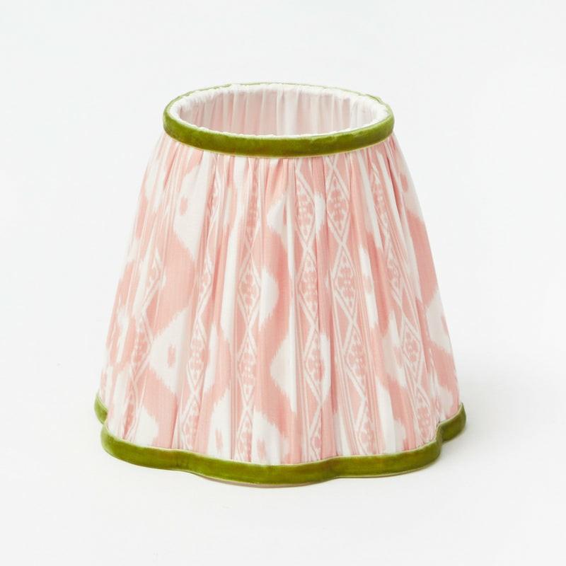 Pink & Green Ikat Scalloped Lampshade (18Cm) Home Decor